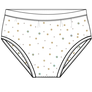 Patron ropa, Fashion sewing pattern, molde confeccion, patronesymoldes.com 7170 Panties LADIES Underwear